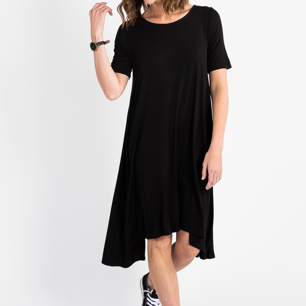 Host Pick Black Joplin Midi Dress - Picture 3 of 4